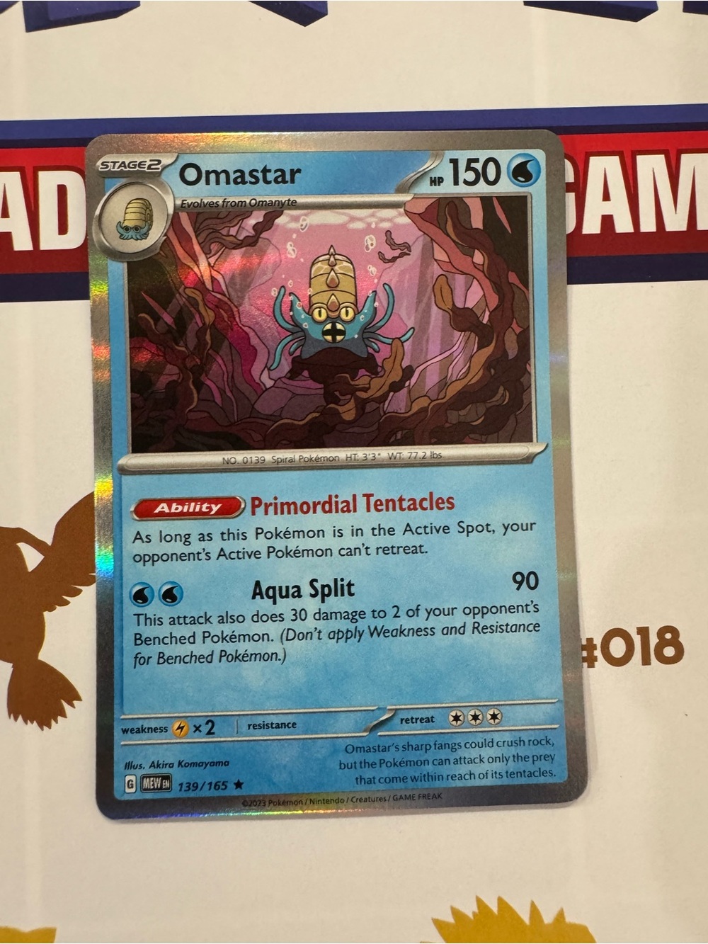 Omastar Holographic Card - Blue